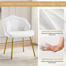 SPETLEK Velvet Accent Chair white - thumbnail 4