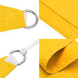 Berkfield Home Sun Shade Sail Yellow 7x5x5 m 100% Polyester Oxford - thumbnail 6