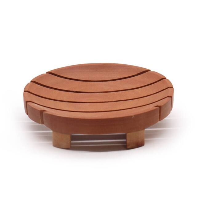 KDMD Classic Mahogany Soap Dish - Round in Brown - image 1