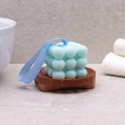 KDMD Classic Mahogany Soap Dish - Round in Brown - thumbnail 3