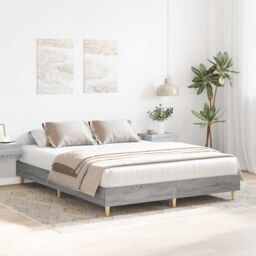 Berkfield Home Bed Frame No Mattress Grey Sonoma 150x200 cm King Size Engineered Wood - thumbnail 3