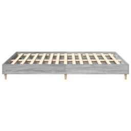 Berkfield Home Bed Frame No Mattress Grey Sonoma 150x200 cm King Size Engineered Wood - thumbnail 6