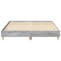 Berkfield Home Bed Frame No Mattress Grey Sonoma 150x200 cm King Size Engineered Wood - thumbnail 5