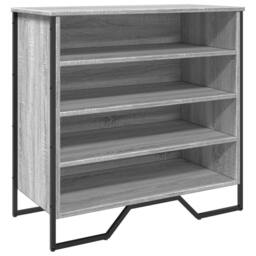 Berkfield Home Shoe Cabinet Grey Sonoma 80x38x78 cm Engineered Wood - Size: 80 x 38 x 78 cm