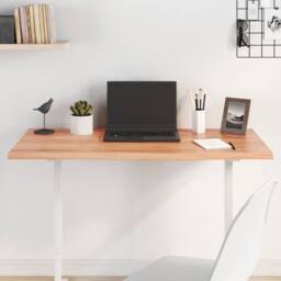 Berkfield Home Table Top Light Brown 100x50x2 cm Treated Solid Wood Oak - Size: 100 x 50 x 2 cm - thumbnail 2