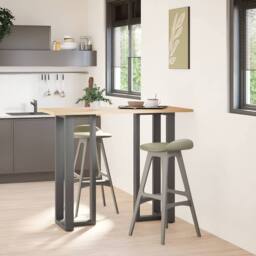 Berkfield Home Bar Table Legs T-Shaped¬†2 pcs Anthracite 50x35x(110-111) cm Steel in Dark Grey - thumbnail 1