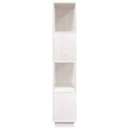 Berkfield Home Book Cabinet/Room Divider White 80x25x132 cm Solid Wood Pine - Size: 80 x 25 x 132 cm - thumbnail 6