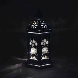 Shatchi Christmas LED Lamp Lantern Indoor USB Battery Xmas Decorative Light, White - thumbnail 5