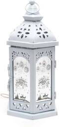 Shatchi Christmas LED Lamp Lantern Indoor USB Battery Xmas Decorative Light, White - thumbnail 2