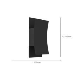 Eglo Verdolino Steel LED Tricolour Modern Wall Light, Black - thumbnail 4