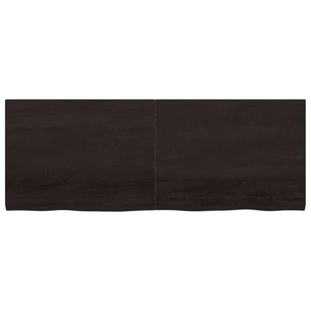 Berkfield Home Beautiful Wall Shelf Dark Grey 160x60x(2-4) cm Treated Solid Wood Oak - image 1