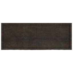 Berkfield Home Beautiful Wall Shelf Dark Grey 160x60x(2-4) cm Treated Solid Wood Oak - thumbnail 3