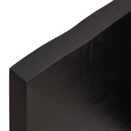 Berkfield Home Beautiful Wall Shelf Dark Grey 160x60x(2-4) cm Treated Solid Wood Oak - thumbnail 8