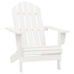 Berkfield Home Garden Adirondack Chair with Table Solid Fir Wood White - thumbnail 5