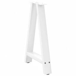 Berkfield Home Coffee Table Legs A-Shaped 2 pcs White¬†60x(72-73) cm Steel in White - thumbnail 4