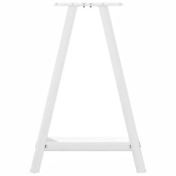 Berkfield Home Coffee Table Legs A-Shaped 2 pcs White¬†60x(72-73) cm Steel in White - thumbnail 5