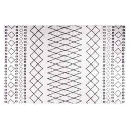 Berkfield Home Rug Washable 80x150 cm Black & White Anti Slip - Size: 100 cm diameter - thumbnail 3