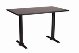 netfurniture Elliot Black Twin Table Base Rectangular Laminate Top
