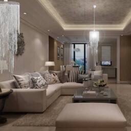 Berkfield Home Pendant Chandelier 26 x 70 cm in Clear - thumbnail 6