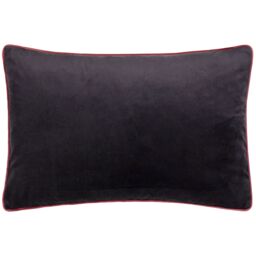 Paoletti Atlantica Embroidered Velvet Cushion in Black - Size: 40 cm x 60 cm - thumbnail 3
