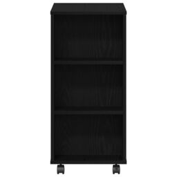 Berkfield Home Rolling Cabinet in Black Oak, 60x35x75 cm, Made of Engineered Wood - Size: 60 x 35 x 75 cm - thumbnail 5