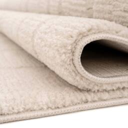 Kukoon Scandi Neutral Plush Pile Cream Beige Living Room Area Rug - Size: 80 cm x 150 cm - thumbnail 4