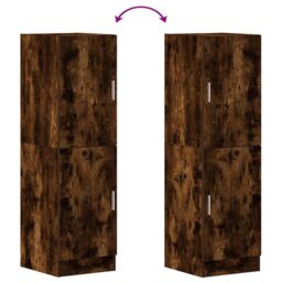 Berkfield Home Kitchen Cabinet Smoked Oak 38x41.5x131.5 cm Engineered Wood in Brown - thumbnail 8