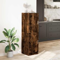 Berkfield Home Kitchen Cabinet Smoked Oak 38x41.5x131.5 cm Engineered Wood in Brown - thumbnail 3