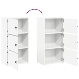 Berkfield Home Bookcase White 40x24x77 cm Engineered Wood - Size: 40 x 24 x 77 cm - thumbnail 8