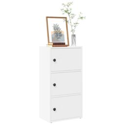 Berkfield Home Bookcase White 40x24x77 cm Engineered Wood - Size: 40 x 24 x 77 cm - thumbnail 1