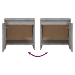 Berkfield Home Bedside Cabinet Grey Sonoma 45x34x44.5 cm Engineered Wood - thumbnail 9
