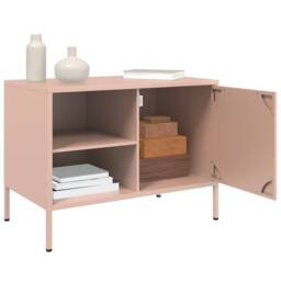Berkfield Home TV Cabinet Pink 68x39x50.5 cm Steel - thumbnail 5