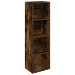 Berkfield Home Durable Bookcase Smoked Oak 31x24x102 cm Engineered Wood in Brown - Size: 31 x 24 x 102 cm - thumbnail 3