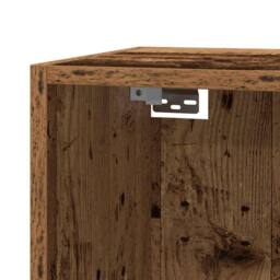 Berkfield Home TV Cabinet Old Wood 30.5x30x110 cm Engineered Wood in Brown - thumbnail 8