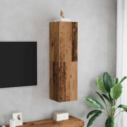 Berkfield Home TV Cabinet Old Wood 30.5x30x110 cm Engineered Wood in Brown - thumbnail 1