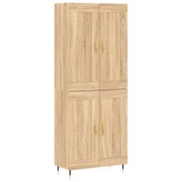 Berkfield Home Highboard Sonoma Oak 69.5x34x180 cm Engineered Wood in Tan