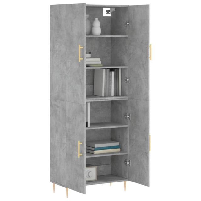 Berkfield Home Highboard Concrete Grey 69.5x34x180 cm Engineered Wood - image 1