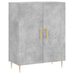 Berkfield Home Highboard Concrete Grey 69.5x34x180 cm Engineered Wood - thumbnail 7