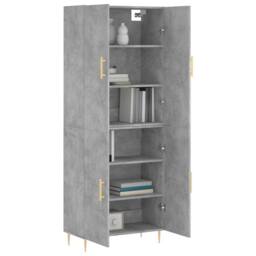 Berkfield Home Highboard Concrete Grey 69.5x34x180 cm Engineered Wood - thumbnail 1
