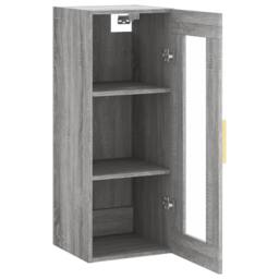 Berkfield Home Wall Mounted Cabinet Grey Sonoma 34.5x34x90 cm - thumbnail 7