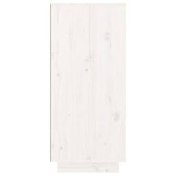 Berkfield Home Shoe Cabinet White 60x35x80 cm Solid Wood Pine - Size: 60 x 35 x 80 cm - thumbnail 6