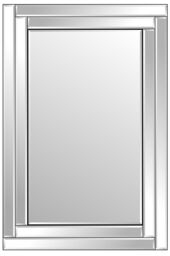MirrorOutlet Luxford All Glass Bevelled Large Dress Mirror 120 x 80 CM in Silver - Size: 1 Pack - thumbnail 3