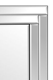 MirrorOutlet Luxford All Glass Bevelled Large Dress Mirror 120 x 80 CM in Silver - Size: 1 Pack - thumbnail 5