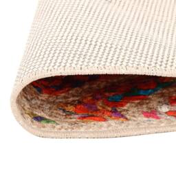 Berkfield Home Rug Washable Multicolour Ã˜ 120 cm Anti Slip - Size: 100 cm diameter - thumbnail 3