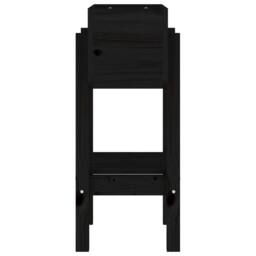 Berkfield Home Beautiful Garden Planter Black 62x30x69 cm Solid Wood Pine - Size: 62 x 30 x 69 cm - thumbnail 5