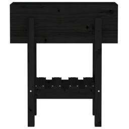 Berkfield Home Beautiful Garden Planter Black 62x30x69 cm Solid Wood Pine - Size: 62 x 30 x 69 cm - thumbnail 6