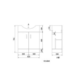 SPETLEK Bathroom Vanity Unit & Under Sink Basin Storage in White - thumbnail 5