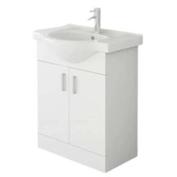 SPETLEK Bathroom Vanity Unit & Under Sink Basin Storage in White