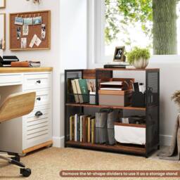 SPETLEK Vinyl Display Rack 3 Removable Dividers-Brown in Brown - Size: 0.6m2 - thumbnail 3