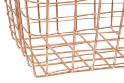 Orsina Functional Rectangular Basket, Stylish Wireframe Basket For Kitchen, High Quality Contemporary Basket in Gold - thumbnail 6